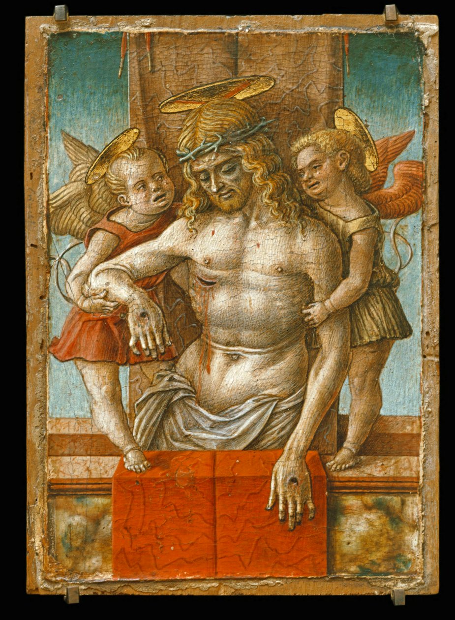 Il Cristo morto sorretto da due angeli ... da Carlo Crivelli