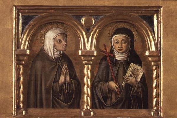 Donna non identificata e Santa Chiara d