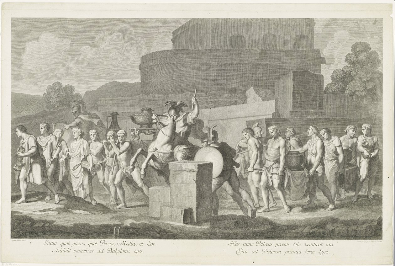 Processione di uomini con bottino di guerra da Carlo Faucci