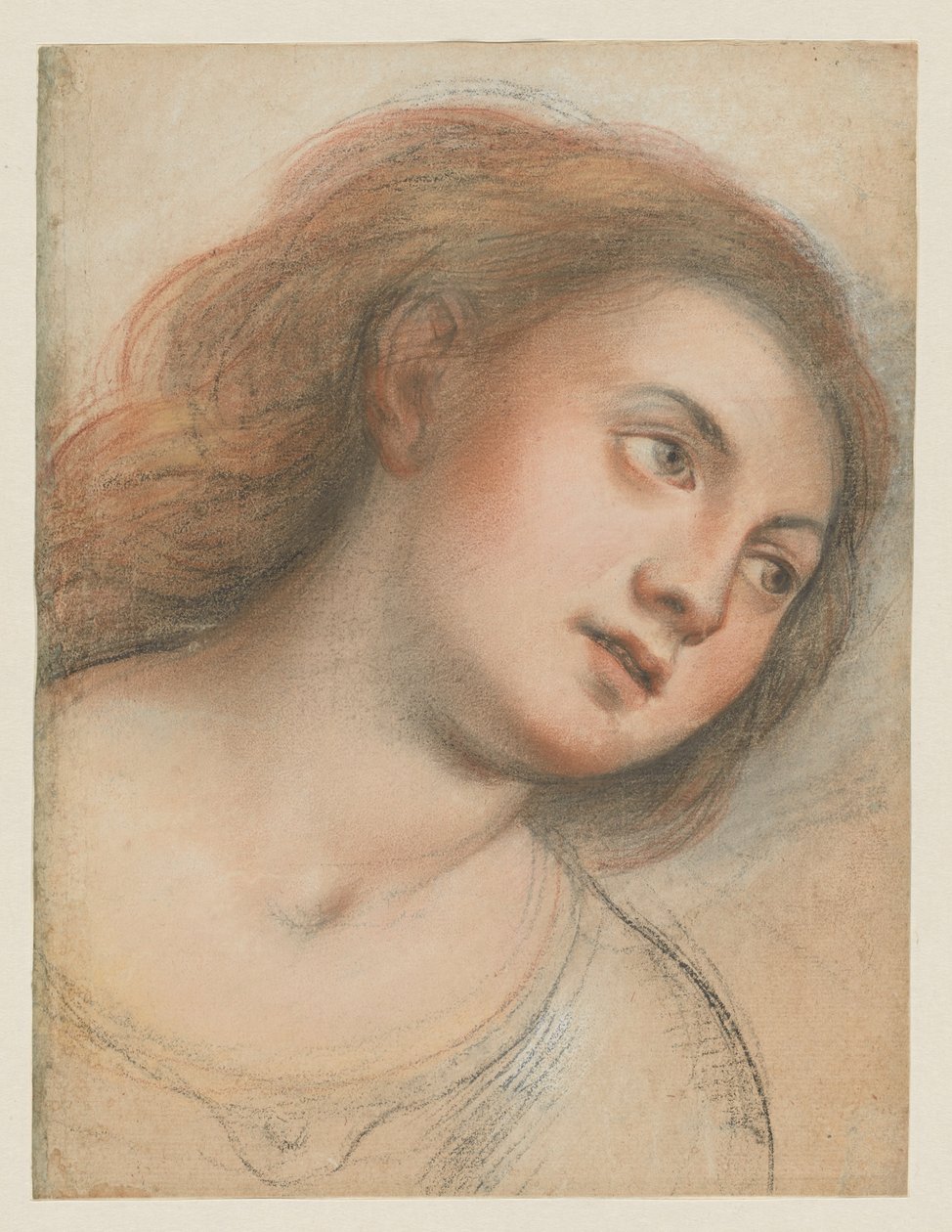 Studio per Testa Femminile (verso); Testa di Cristo (recto) da Carlo Francesco Nuvolone
