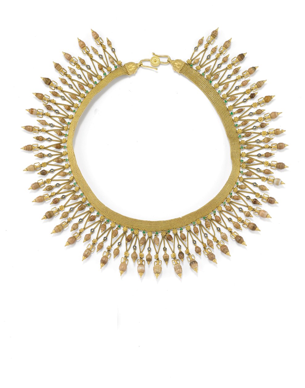 Collana (oro, smalto e perle di grotta) da Carlo Giuliano