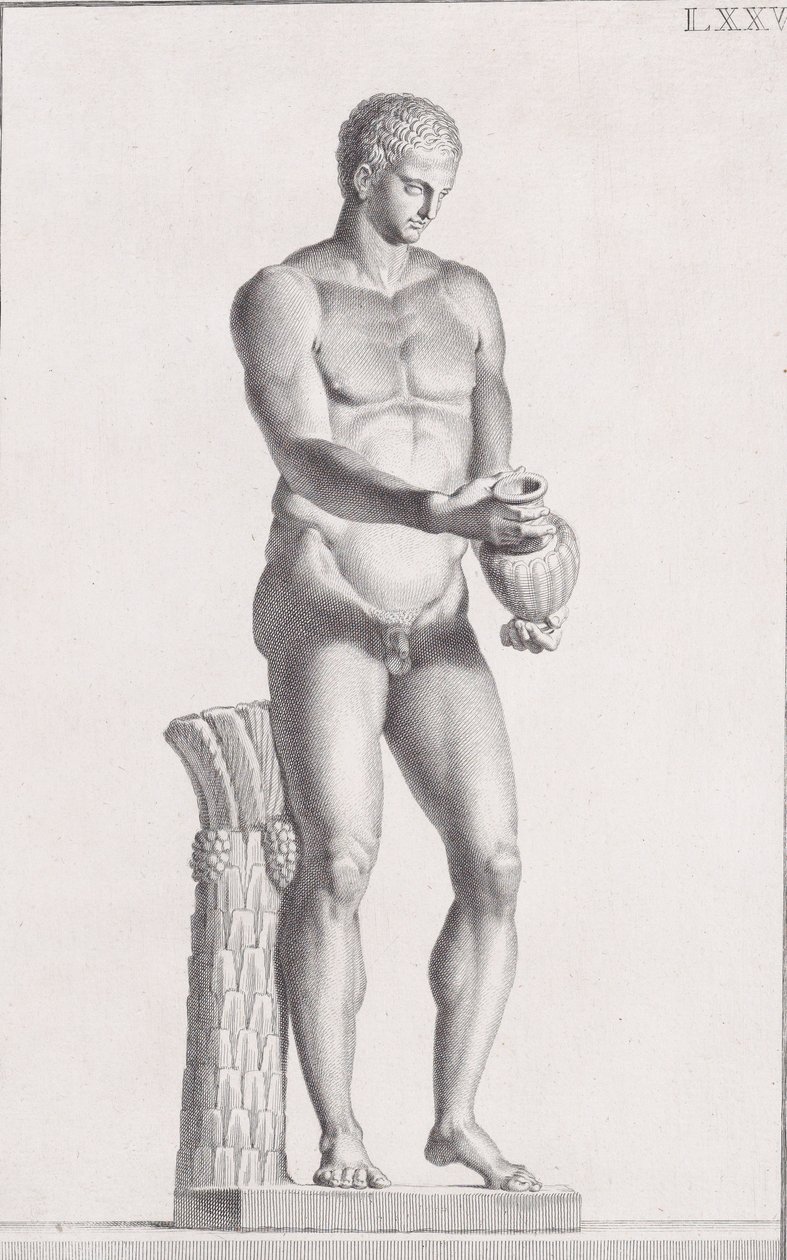 Statua di un atleta maschio, 1734 da Carlo Gregori