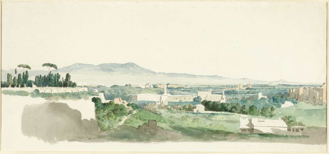 Veduta dal Palatino, Roma, con i Colli Albani in lontananza da Carlo Labruzzi