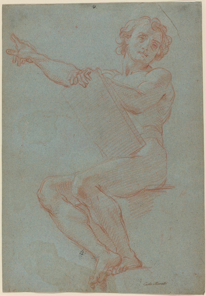 Uomo seduto con una tavoletta da Carlo Maratta