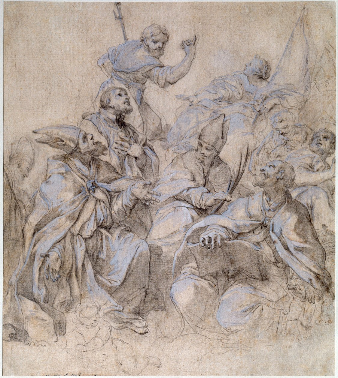 Schizzo di un Affresco per la Chiesa di Santa Maria del Popolo a Roma da Carlo Maratta