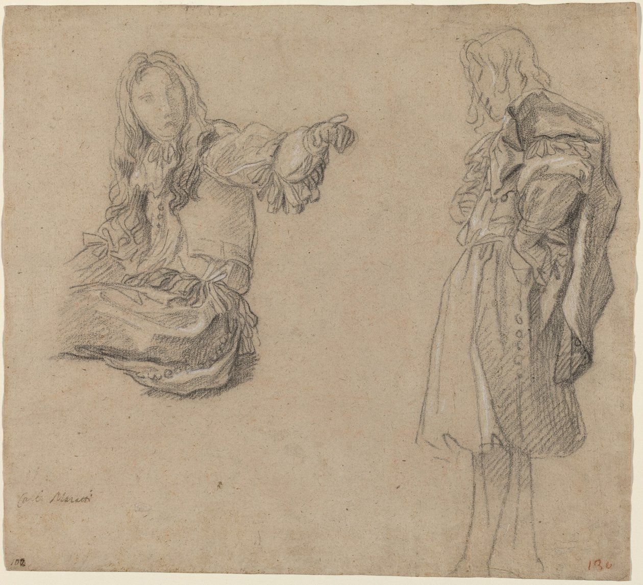 Due Uomini in Costumi Elaborati da Carlo Maratta