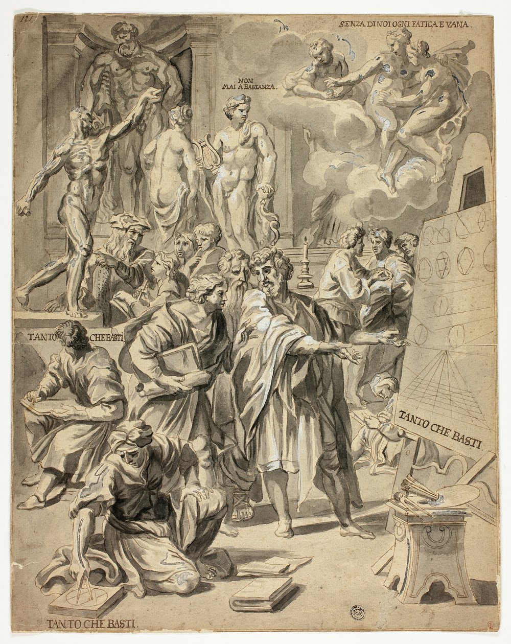Scena allegorica nello studio dell