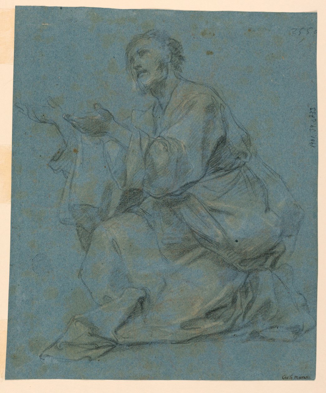Disegno, Studi: Due uomini seduti, 1650-1675 da Carlo Maratti