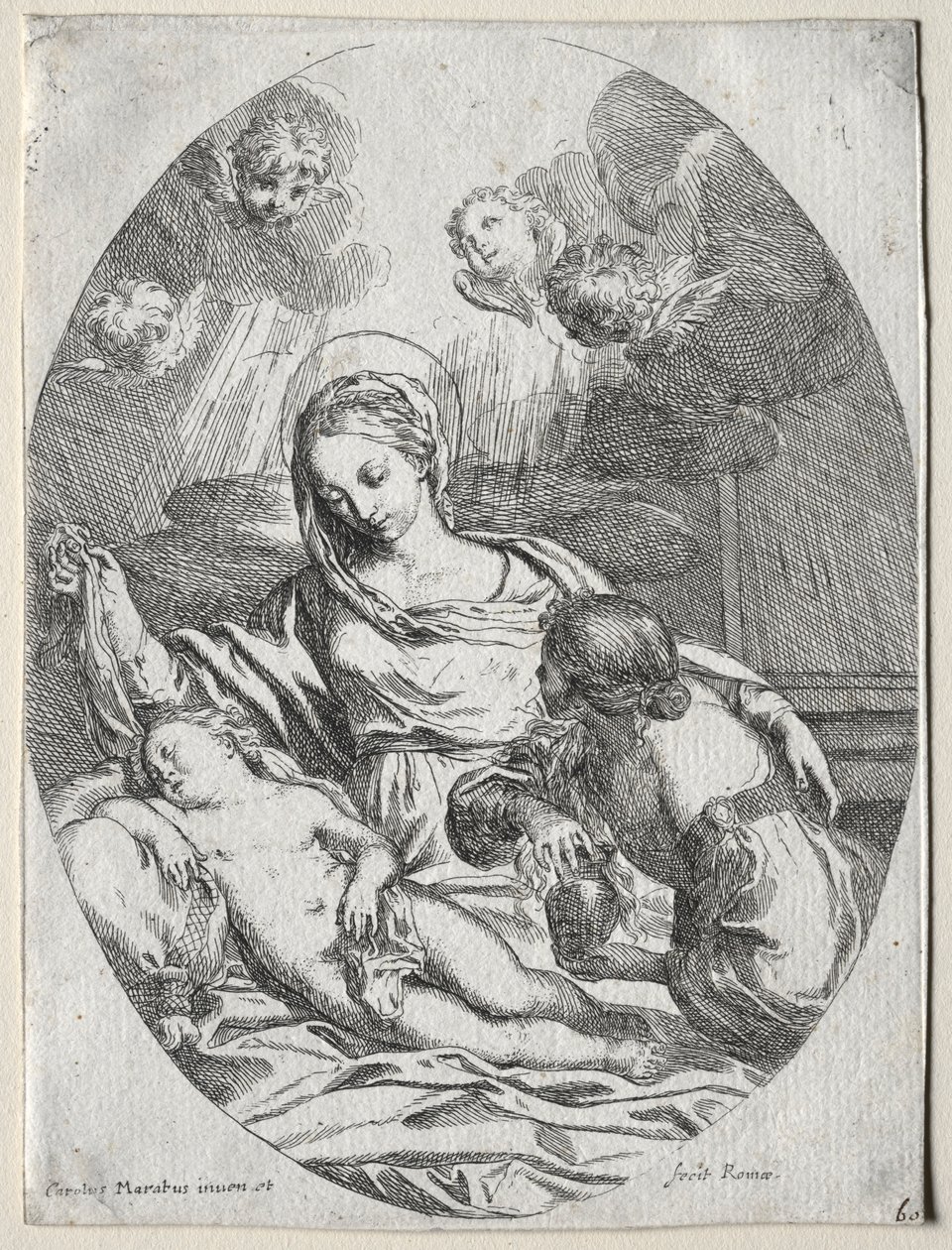 Madonna col Bambino e la Maddalena da Carlo Maratta or Maratti