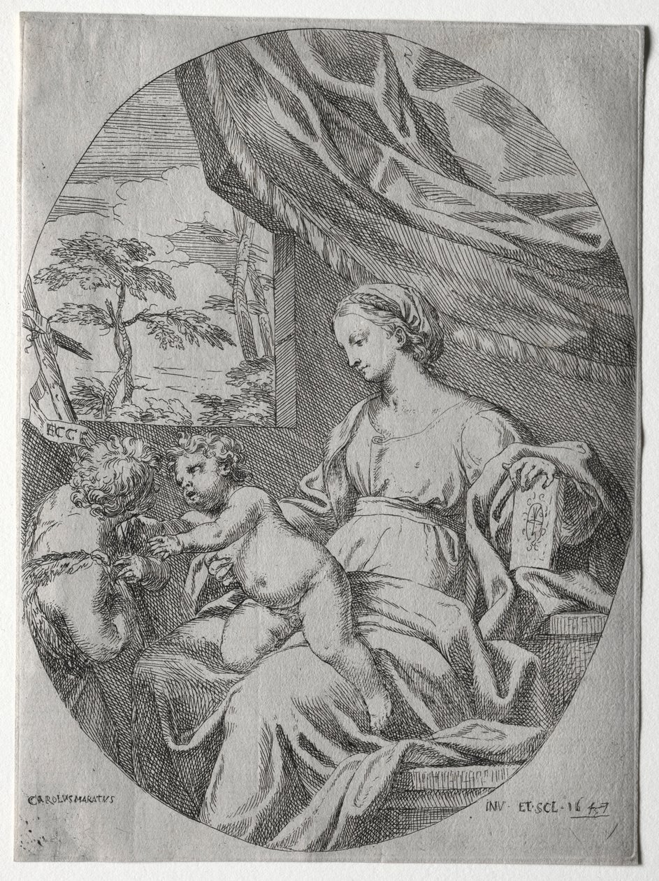 Vergine e Bambino con il piccolo San Giovanni, 1647 da Carlo Maratta or Maratti