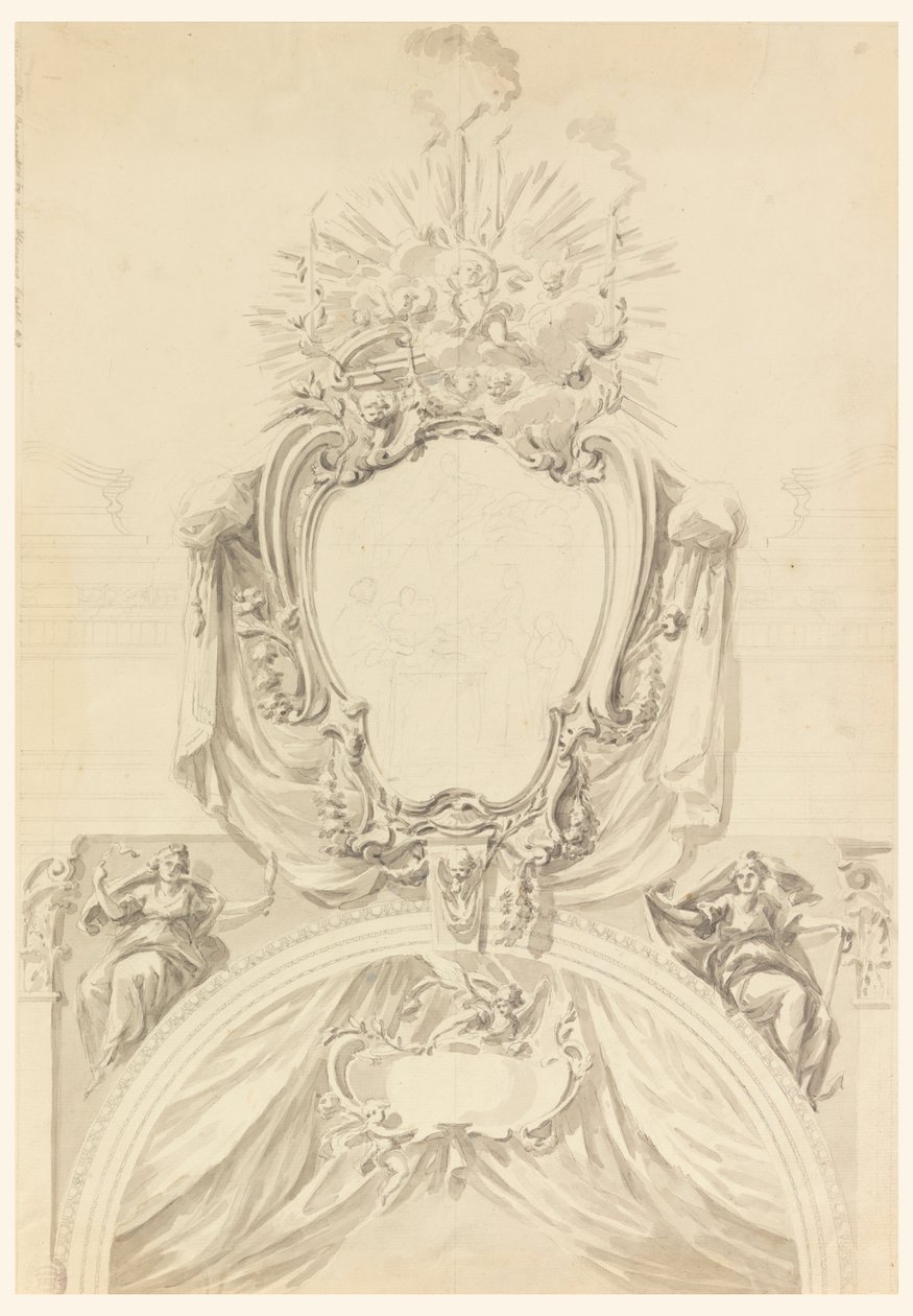 Decorazione di un portale ad arco da Carlo Marchionni