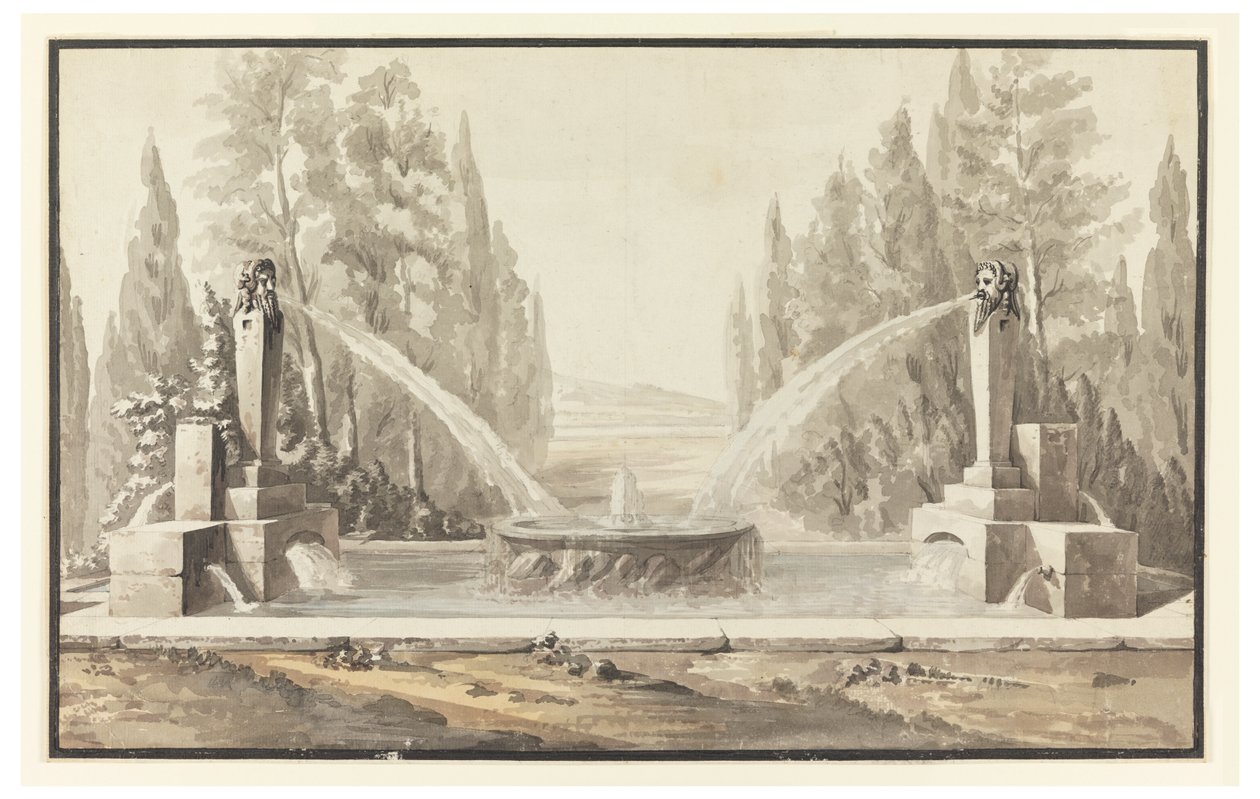 Progetto per una fontana in un parco da Carlo Marchionni