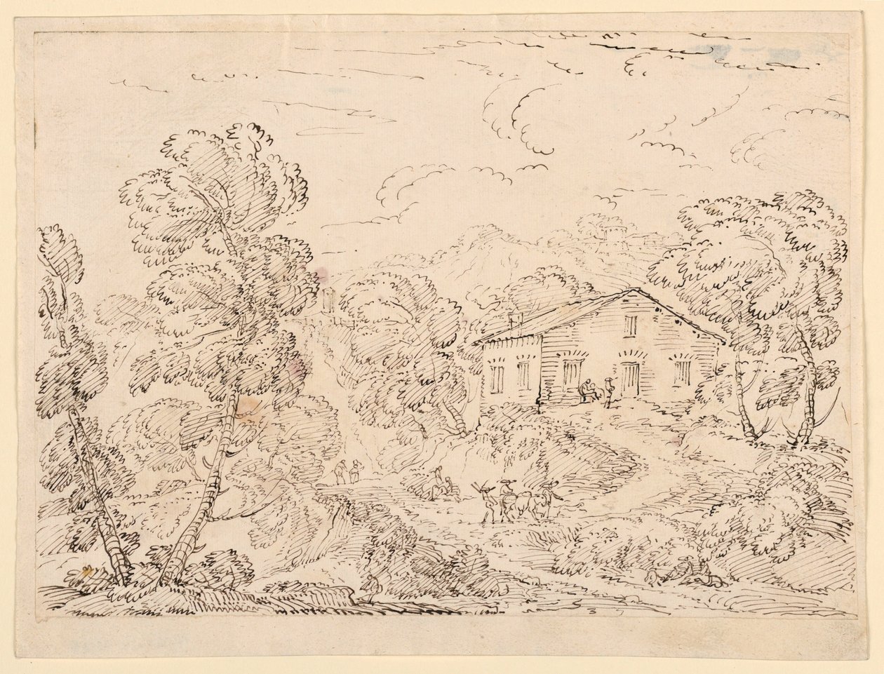 Disegno, Una trattoria nel bosco, 1760-1770 da Carlo Marchionni