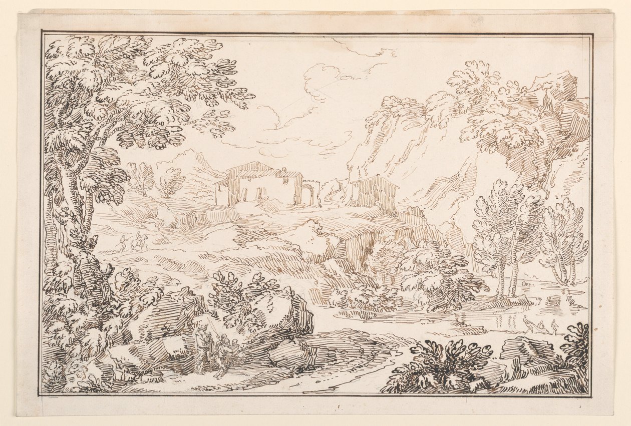 Disegno, Un paesaggio, 1770-86 da Carlo Marchionni