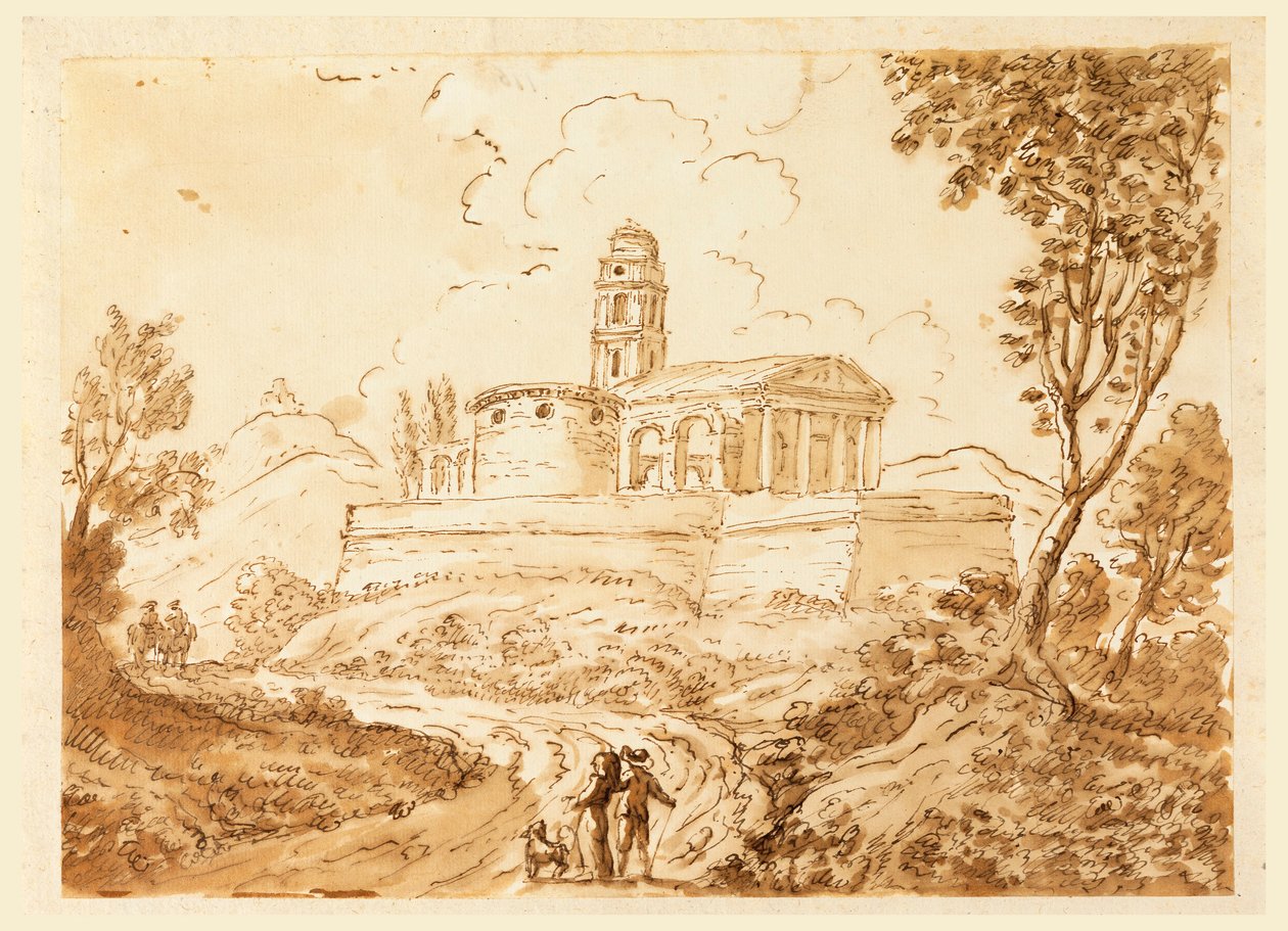 Disegno, Figure su strada, metà XVIII-fine XVIII secolo da Carlo Marchionni