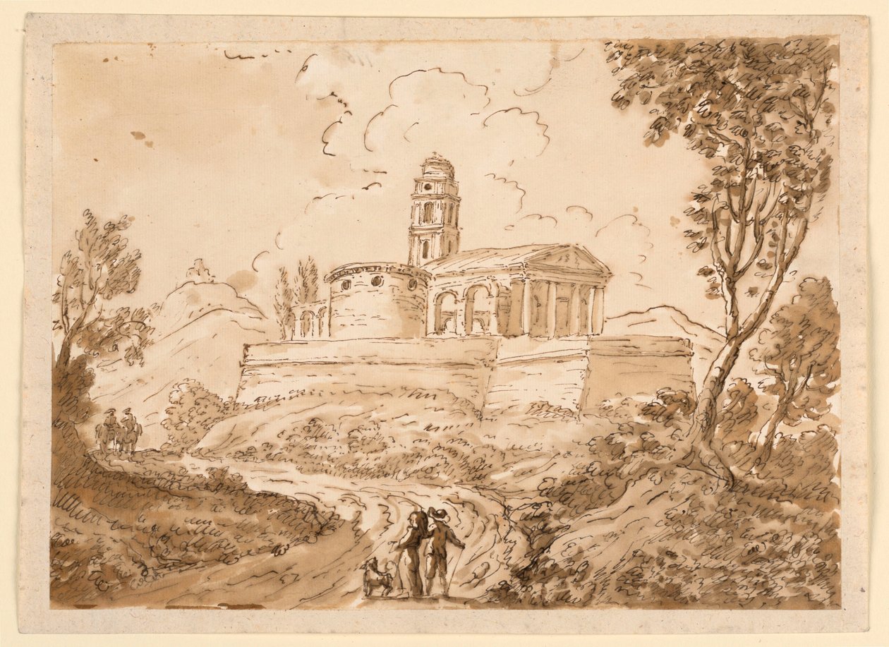 Disegno, Figure su strada, metà XVIII-fine XVIII secolo da Carlo Marchionni