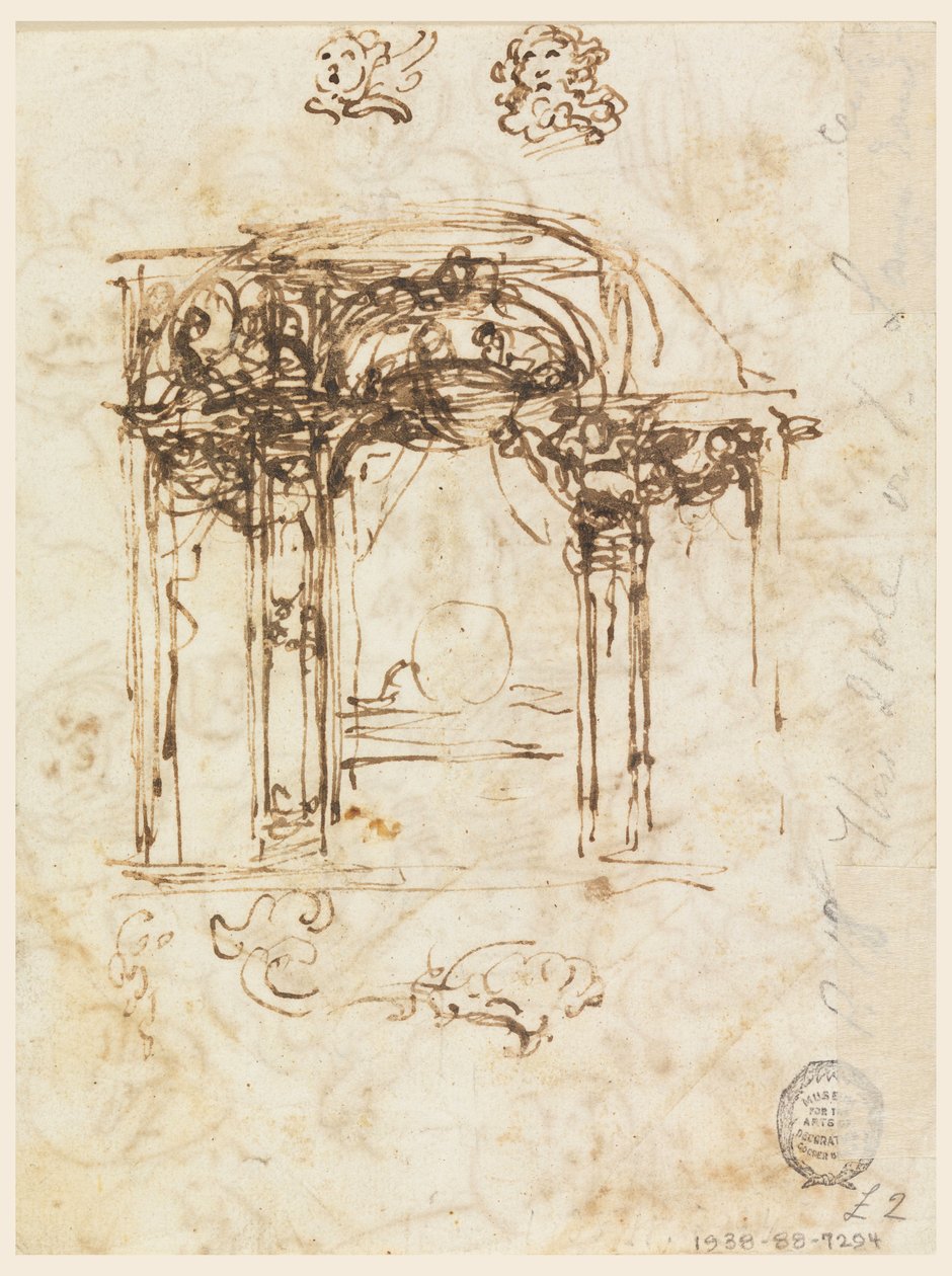 Disegno, studi di teste, 1760-80 da Carlo Marchionni