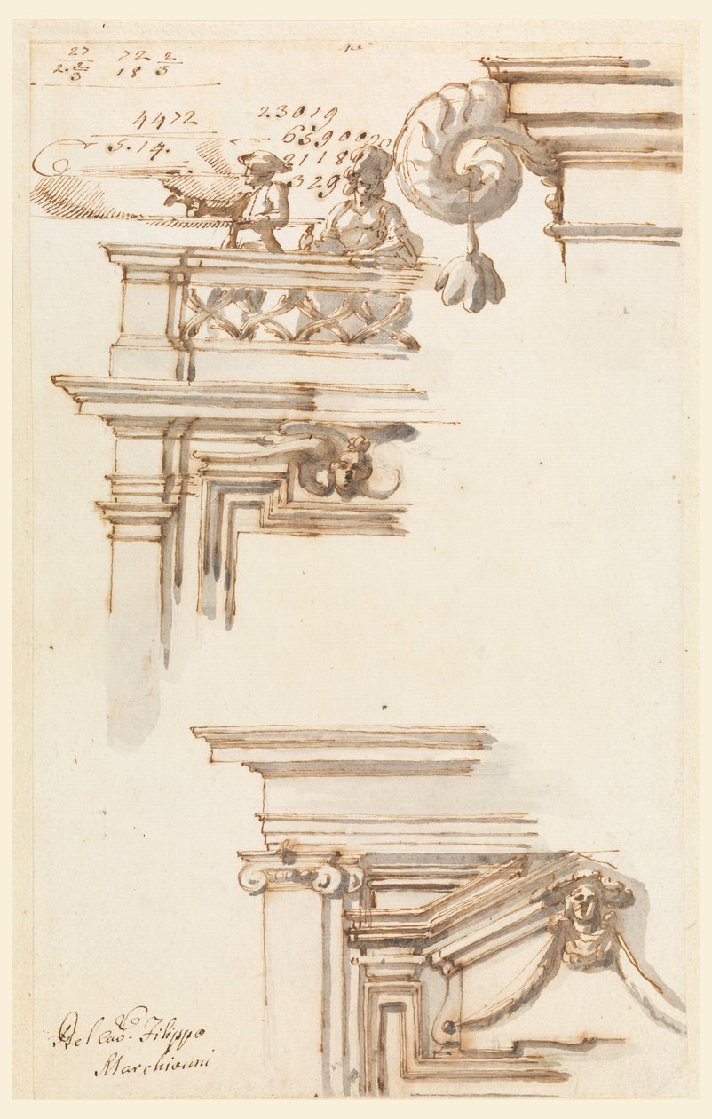 Disegno, due ante, 1750-75 da Carlo Marchionni