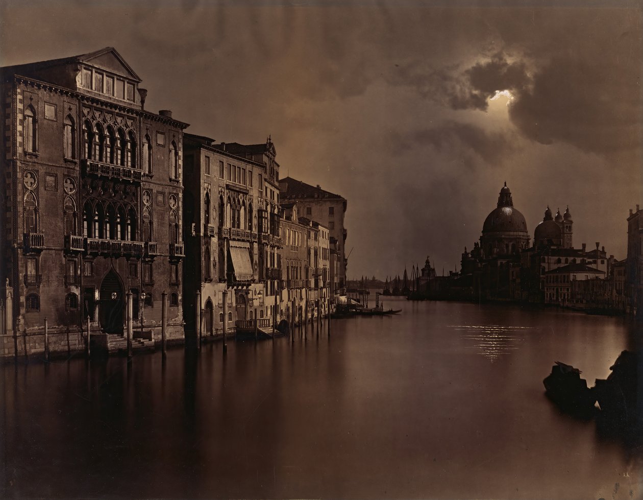 [Vista notturna del Canal Grande, Venezia], ca. 1875 da Carlo Naya