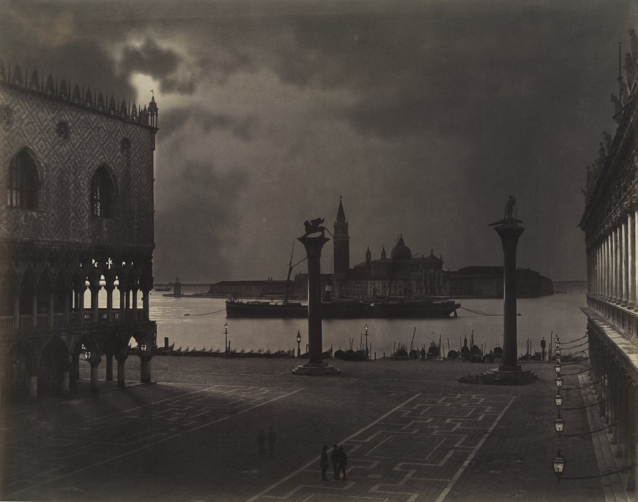 Venezia: San Marco verso San Giorgio Maggiore, al Chiaro di Luna da Carlo Naya