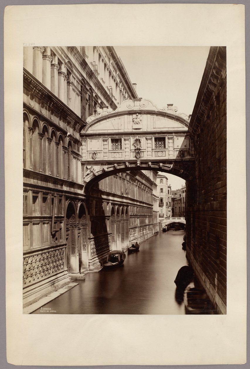 Venezia: il Ponte dei Sospiri da Carlo Naya