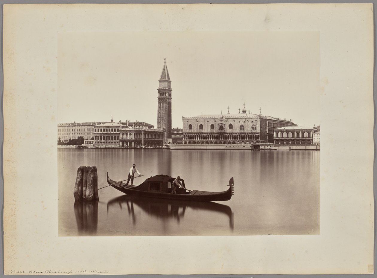 Venezia: veduta della Biblioteca Marciana, del Campanile e del Palazzo Ducale da Carlo Naya