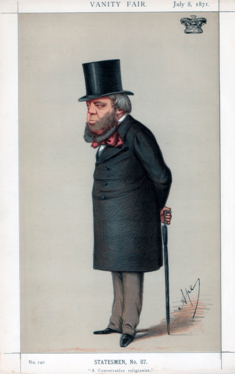 Un religioso conservatore, 1871 da Carlo Pellegrini