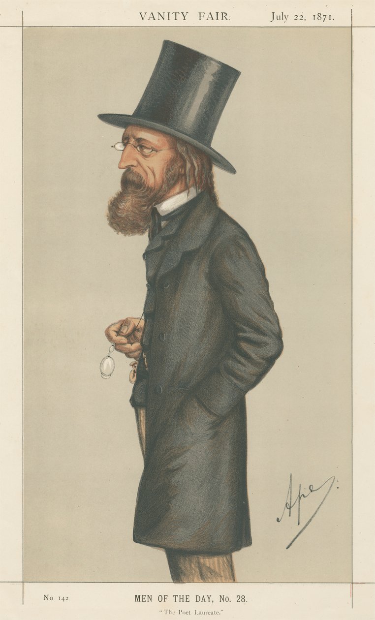 Il poeta laureato, Lord A. Tennyson (serie Vanity Fair) da Carlo Pellegrini