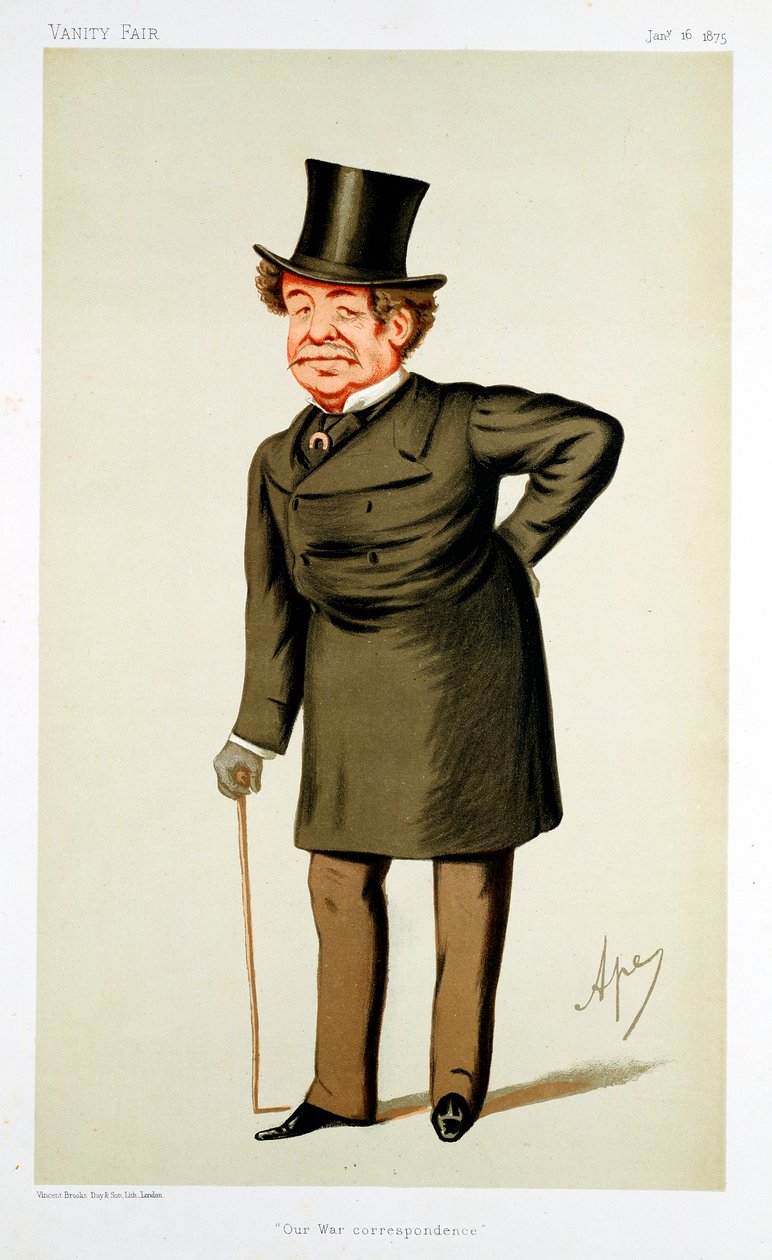 William Howard Russell, giornalista britannico nato in Irlanda, 1875 da Carlo Pellegrini