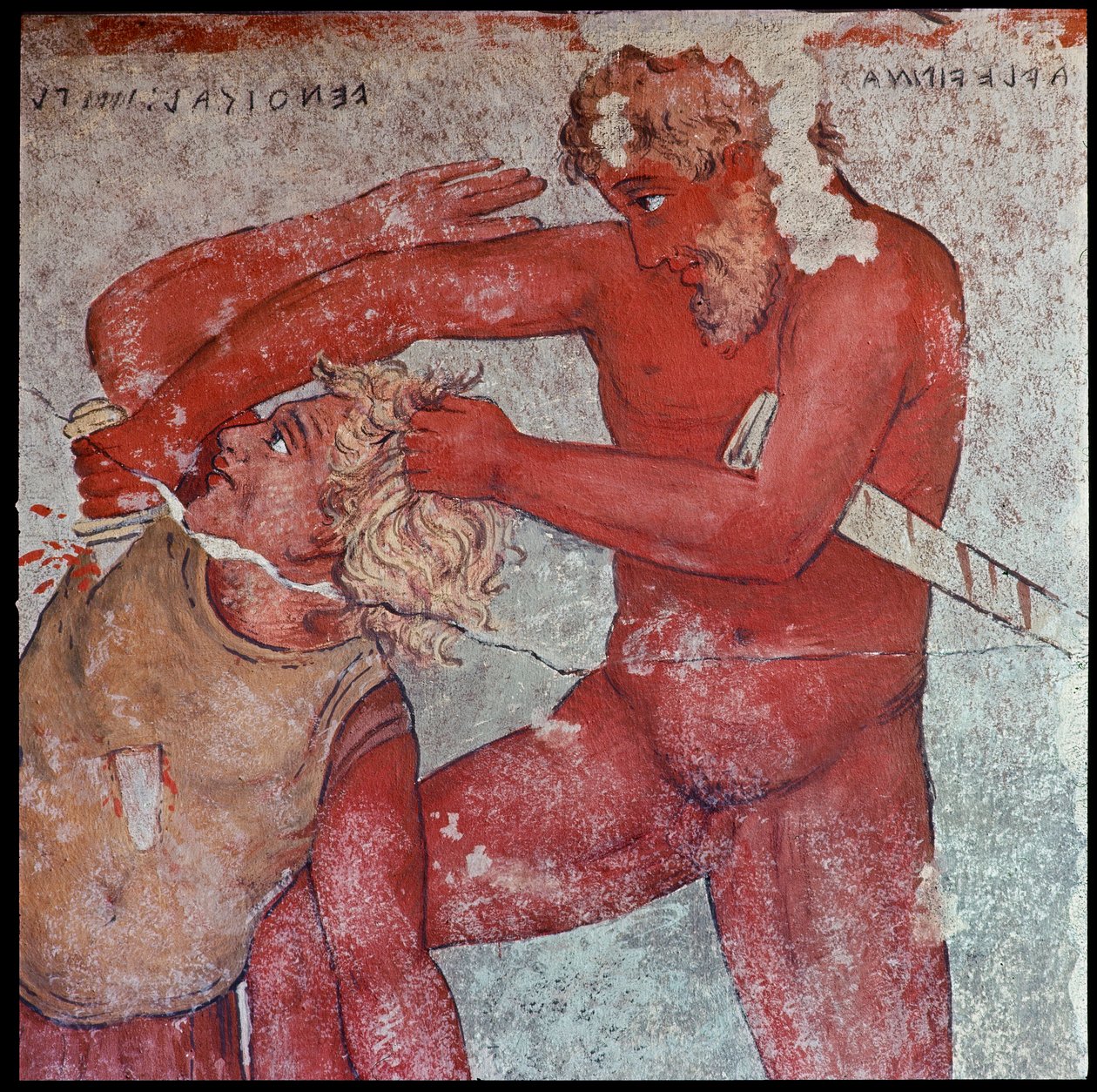 Civiltà etrusca: rappresentazione del sacrificio dei prigionieri troiani in omaggio a Patroclo da Carlo Ruspi