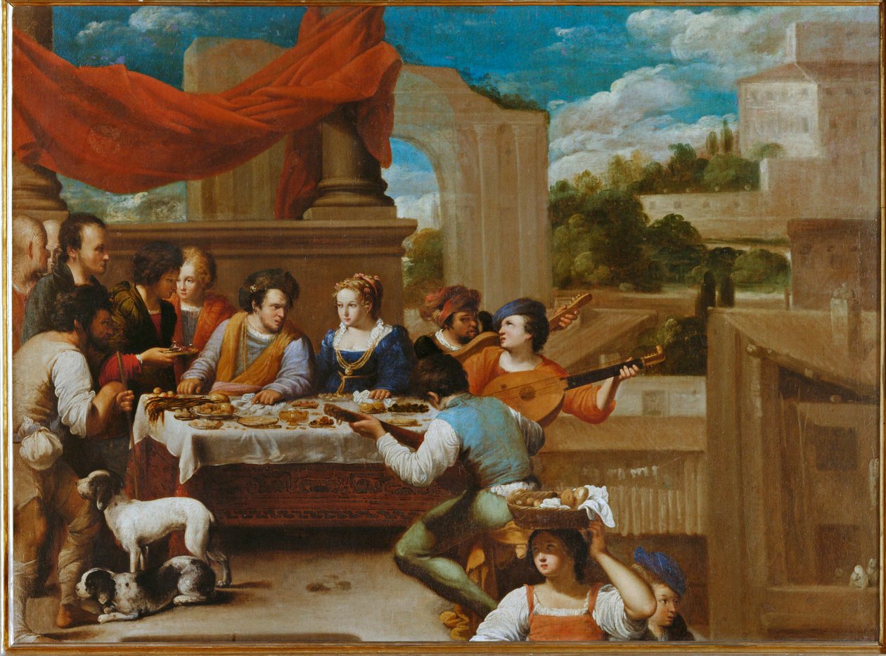 San Lazzaro e il ricco (dipinto su tela) da Carlo Saraceni