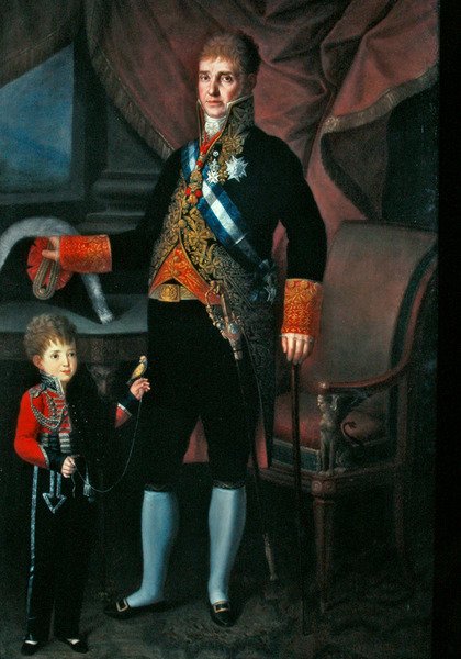 Ritratto del Conte Torrejon e suo figlio da Carlos Blanco