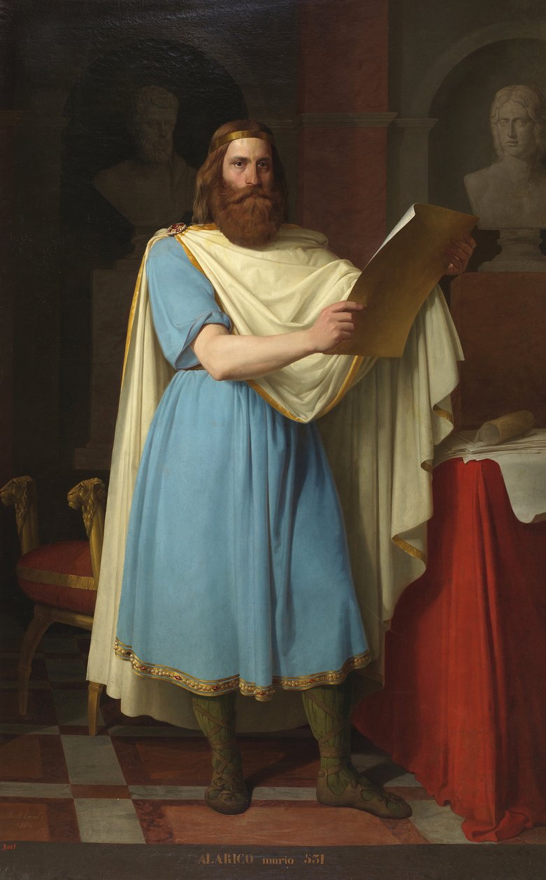 Ritratto del re visigoto Alarico II da Carlos Maria Esquivel