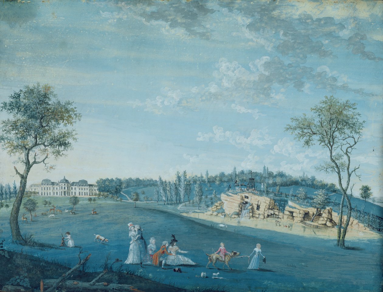 Le rocce, Parc du Raincy da Louis Carrogis dit Carmontelle