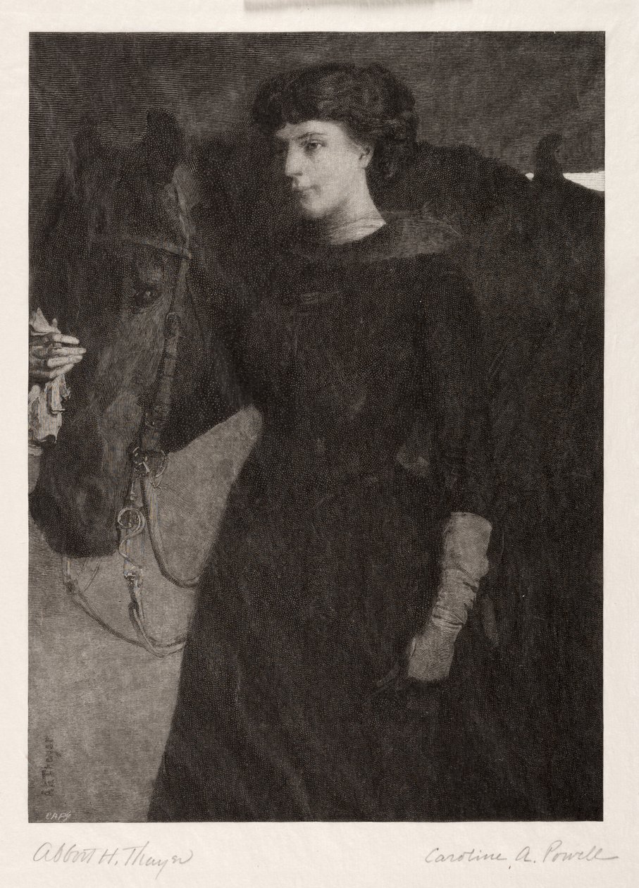 La Signora e il Cavallo, 1887 da Caroline Amelia Powell