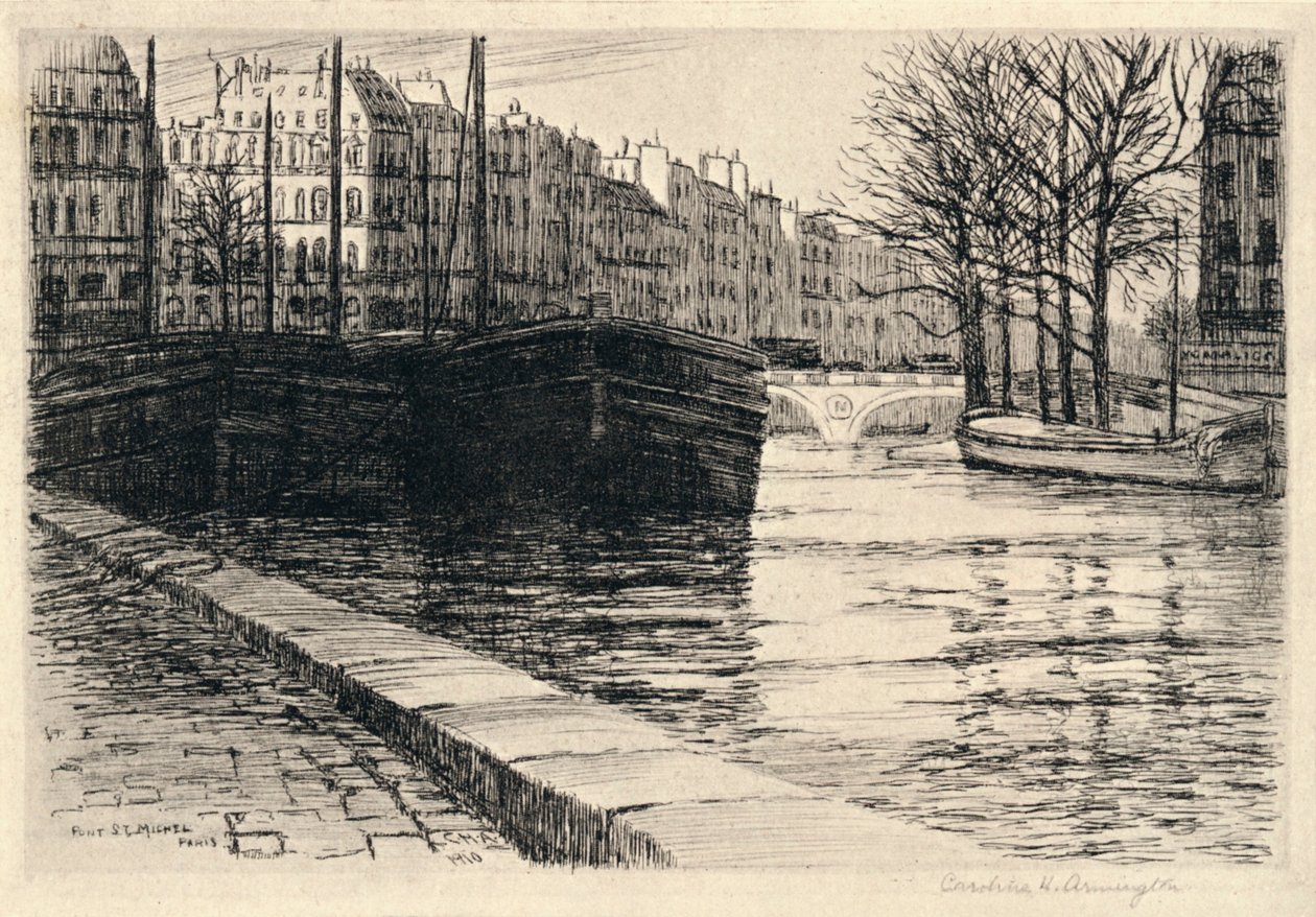 Il Pont St Michel, 1915 da Caroline Helena Armington