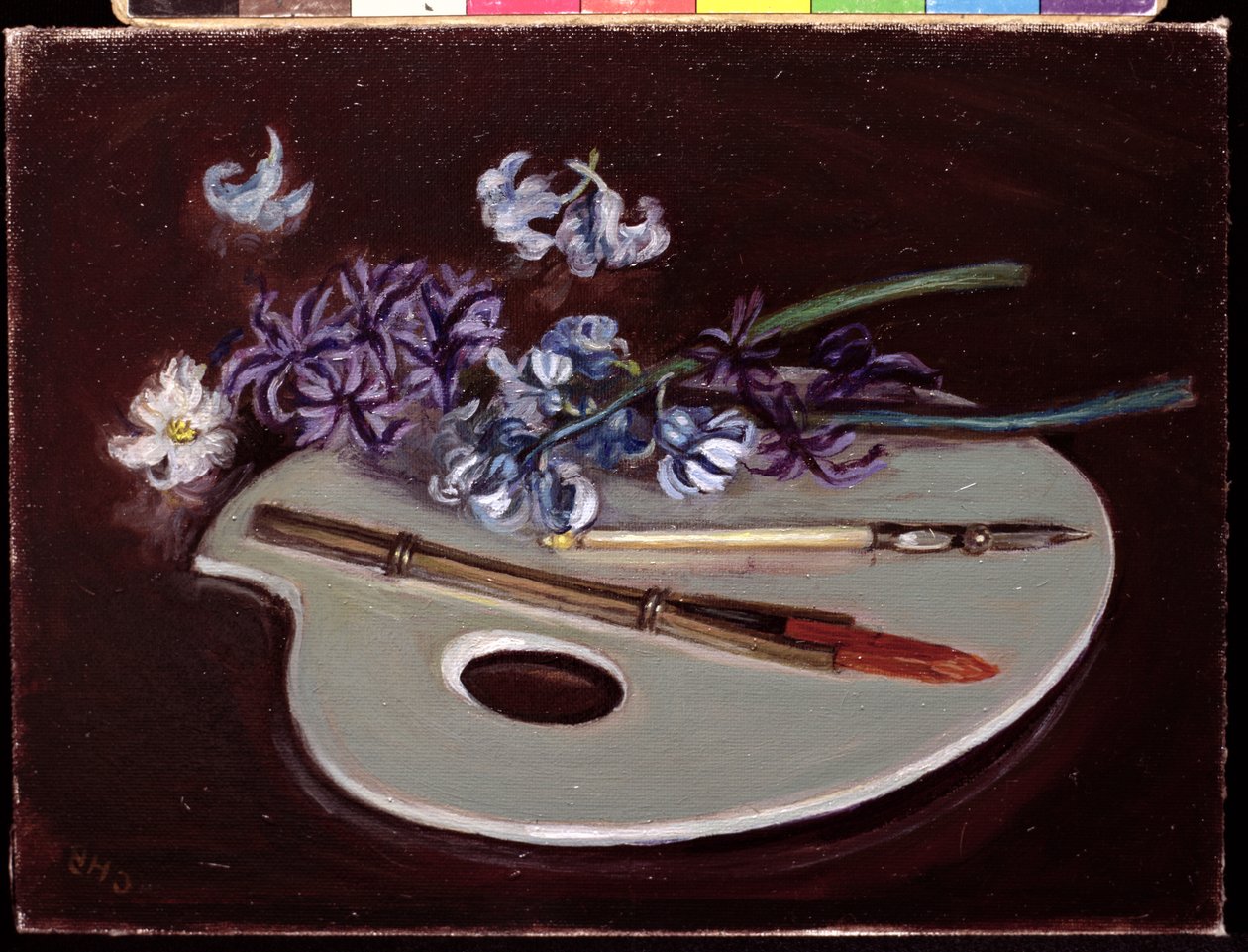 Tavolozza di porcellana con fiori da Caroline Hervey Bathurst