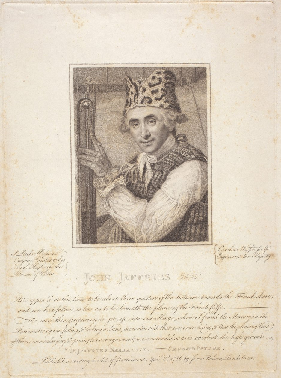 John Jeffries M.D., 3 aprile da Caroline and Russell John (1745 1806) Watson