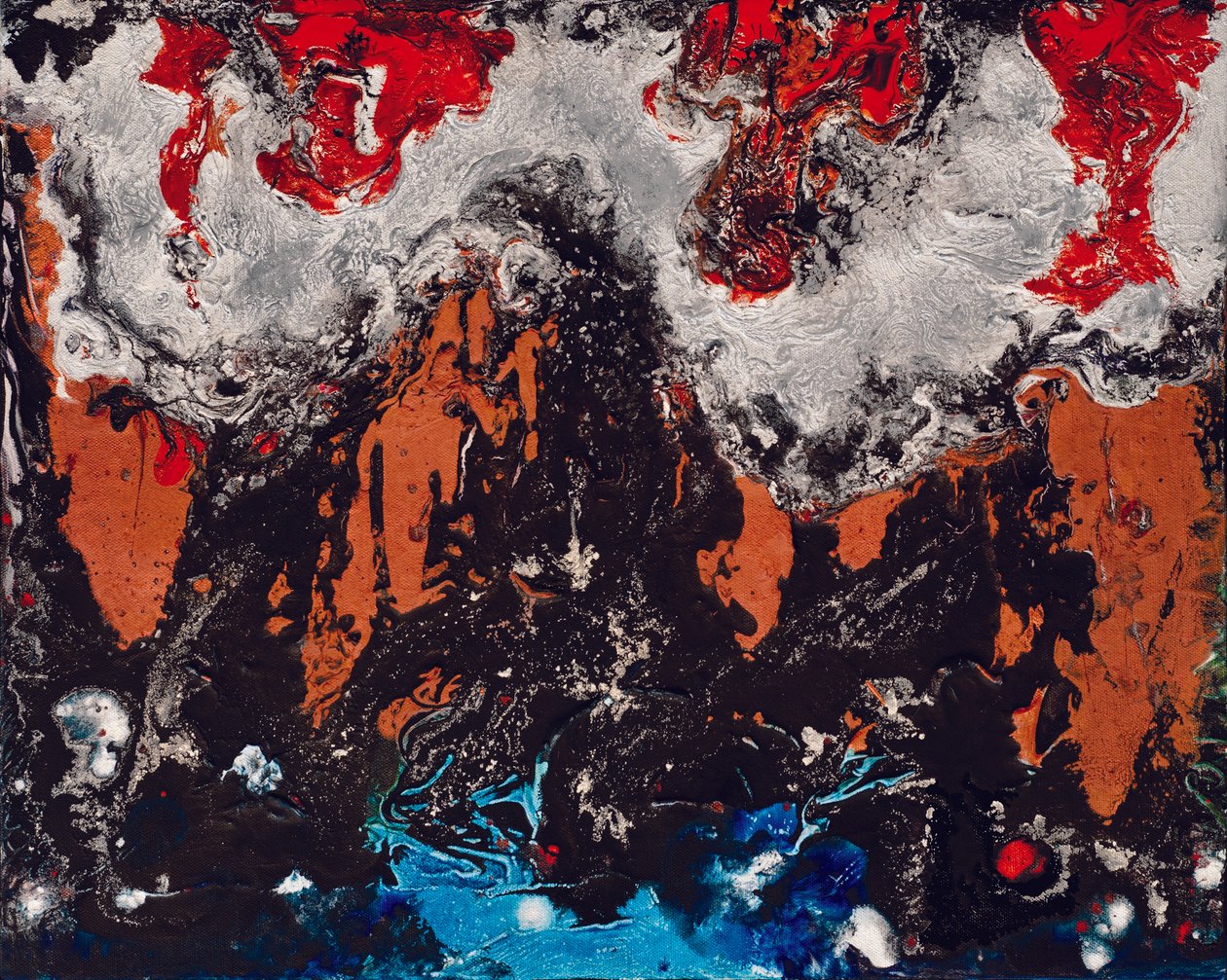 Rapsodia degli elementi, 2012 (acrilico e gouache su tela) da Carolyn Mary Kleefeld