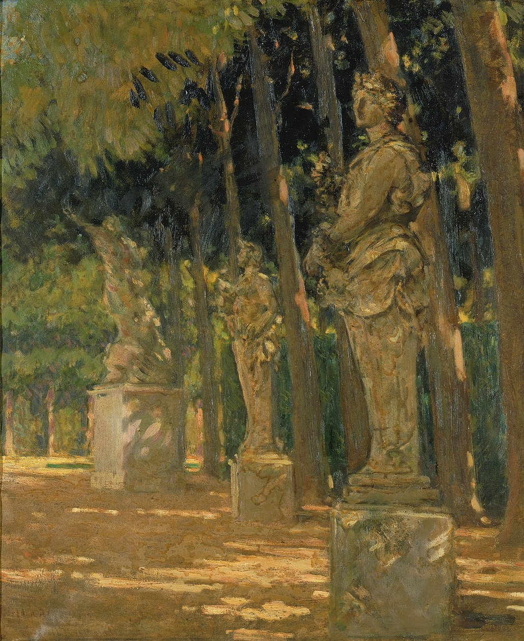 Incrocio alla fine del Tapis Vert, Versailles da Carroll Beckwith