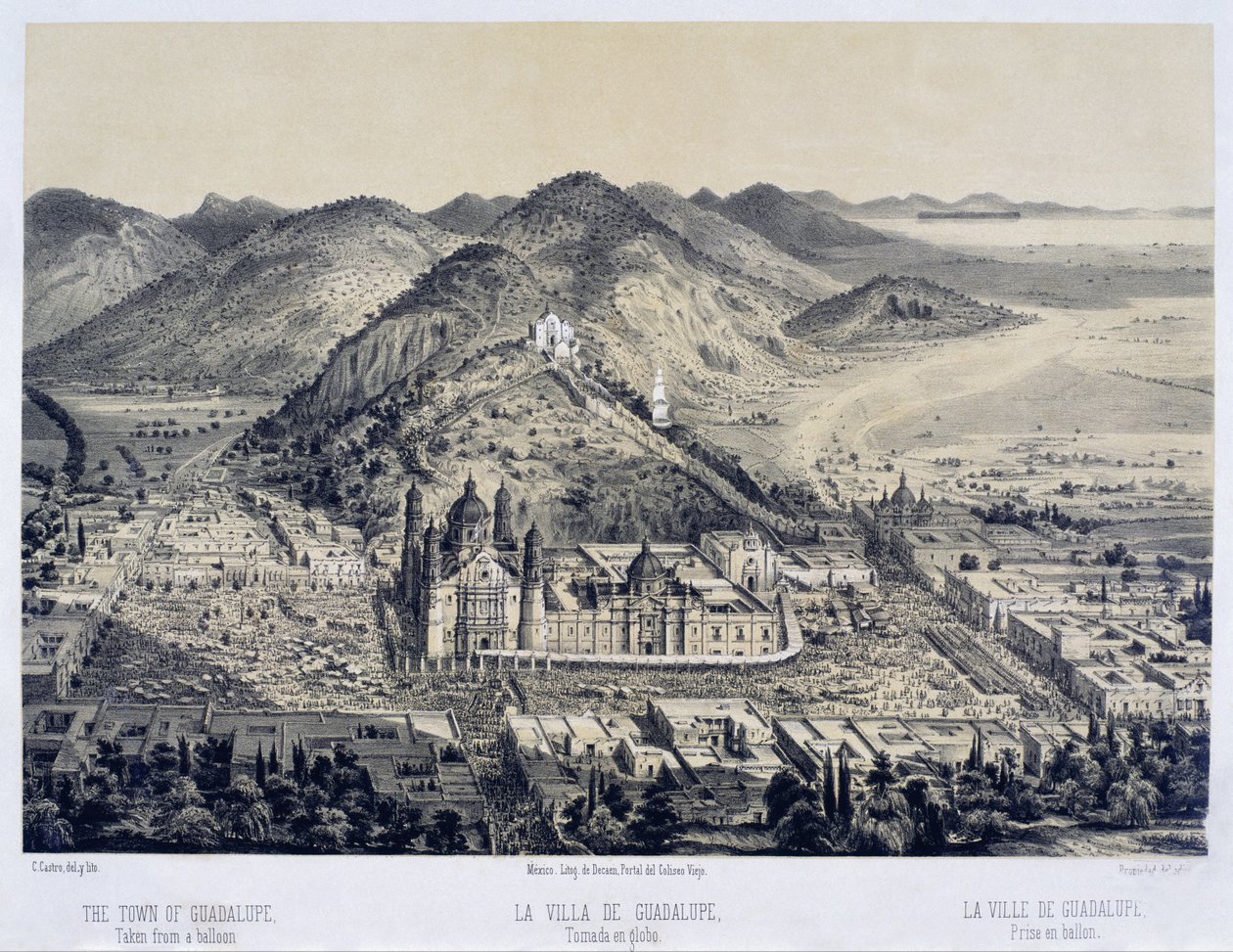 La Villa de Guadalupe vista da una mongolfiera da Casimiro Castro