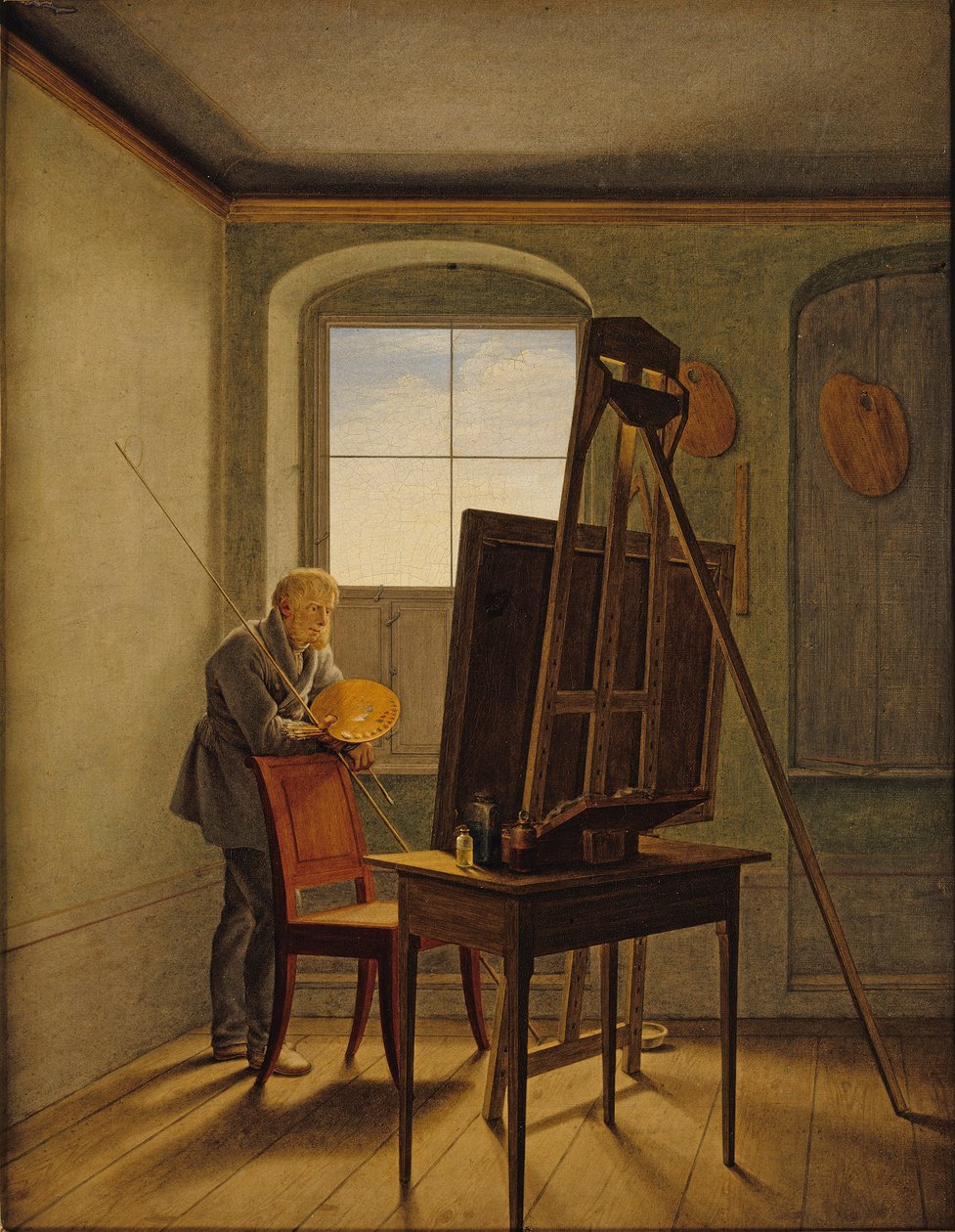Caspar David Friedrich nel suo studio da Caspar David Friedrich