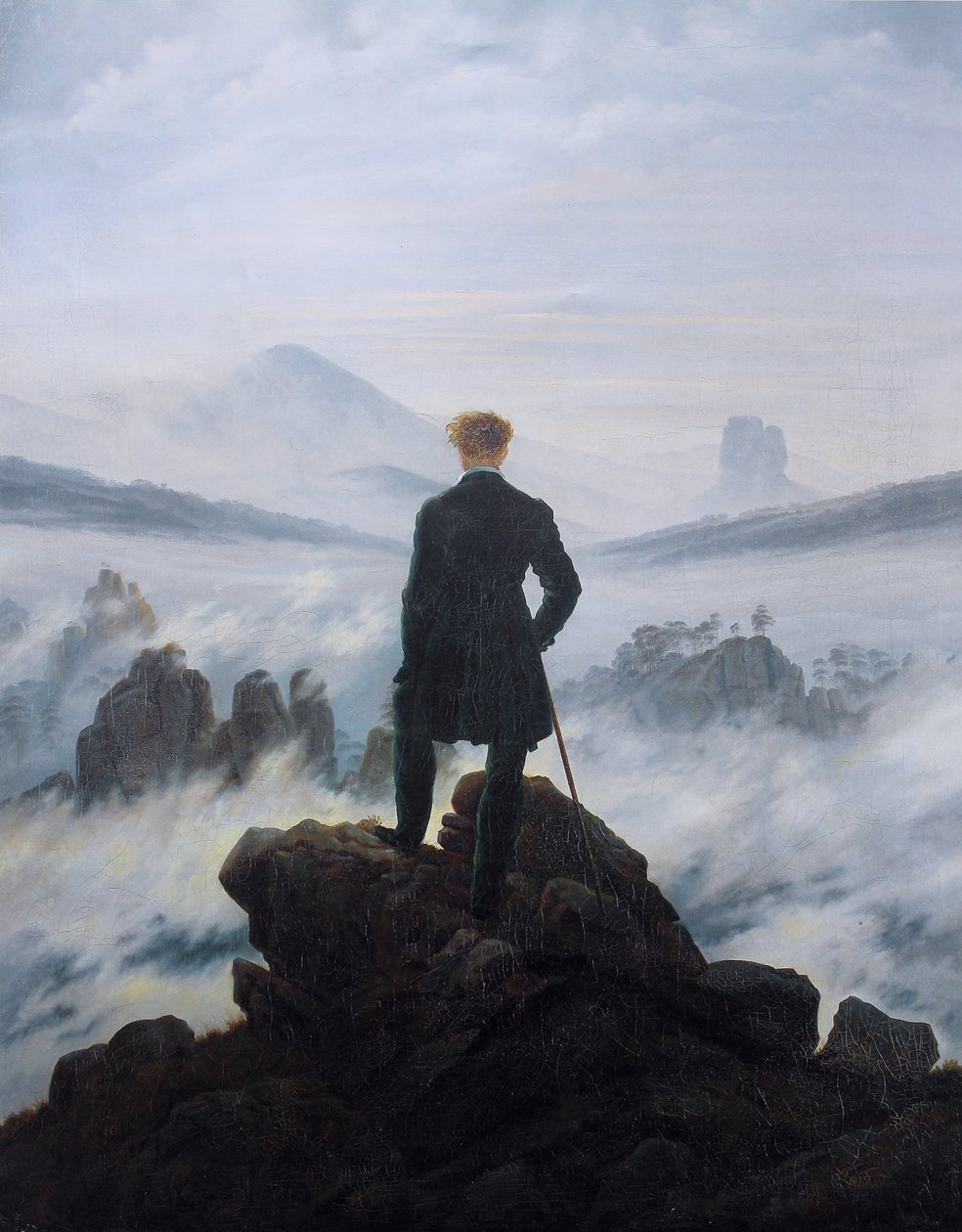 Il viandante sul mare di nebbia da Caspar David Friedrich