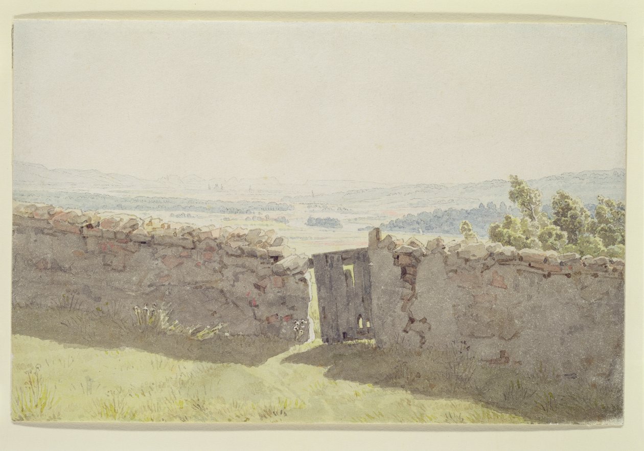 Cancello nel muro del giardino da Caspar David Friedrich