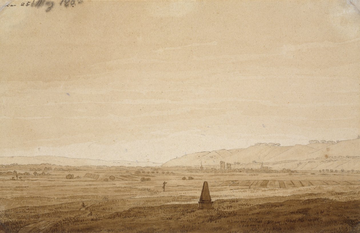 Paesaggio con obelisco, 1803 da Caspar David Friedrich