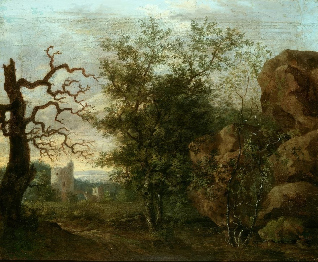 Paesaggio con albero spoglio da Caspar David Friedrich