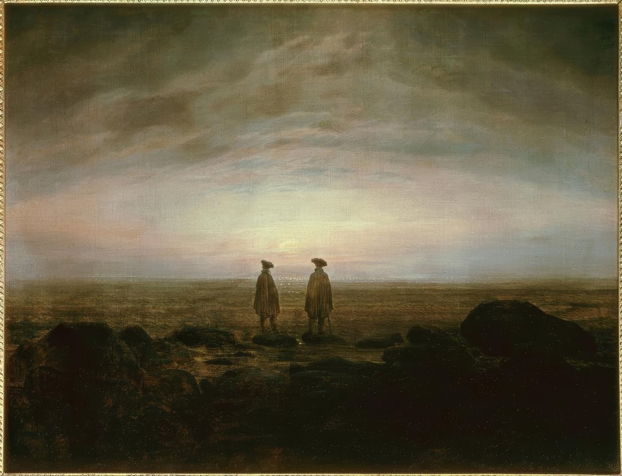 Due uomini al mare al sorgere della luna da Caspar David Friedrich