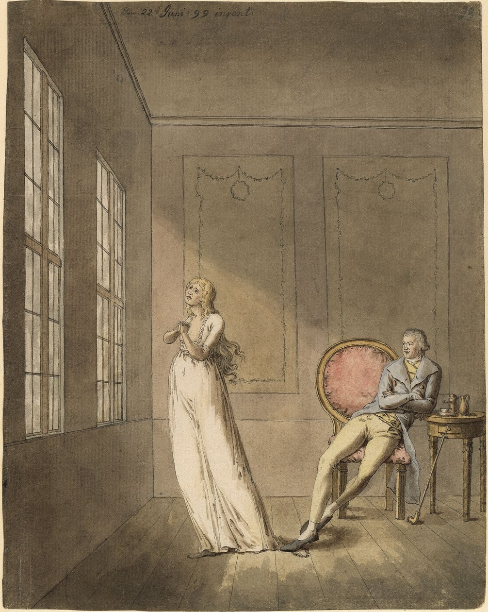 Amalie e Franz Moor da "I briganti" di Schiller da Caspar David Friedrich