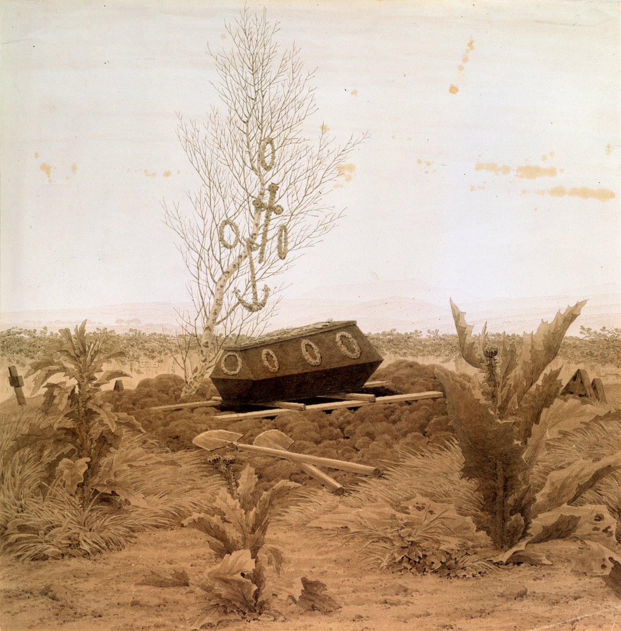 Al bordo della tomba, 1830 da Caspar David Friedrich