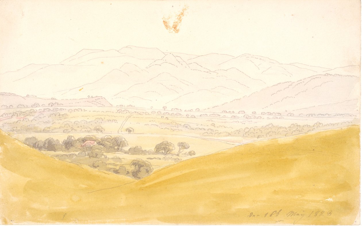 Paesaggio boemo con i monti centrali da Caspar David Friedrich